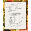 imageHazel Quinn 2Slice Retro Toaster 6 Browning Levels 3 FunctionsDefrostReheatCancel Removable Crumb Tray for Easy to Clean 15 Inches Extra Wide Slots  Pearl WhiteFloral Printed