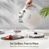 imageHazel Quinn Electric Kettle  17 Liters 57oz Stainless Steel Water Kettle BPAFree Interior 1200W Fast Boiling Cordless Rotational Base  Pearl White