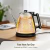 imageHazel Quinn Electric Kettle  1L34oz Small Tea Kettle 800W Fast Boil All 304 Stainless Steel Interior Double Wall for Cool Touch and Thermal Auto ShutOff BPAFree Cordless  Mint GreenJet Black