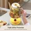 imageHazel Quinn Electric Kettle  1L34oz Small Tea Kettle 800W Fast Boil All 304 Stainless Steel Interior Double Wall for Cool Touch and Thermal Auto ShutOff BPAFree Cordless  Mint GreenFloral Printed