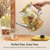 imageHazel Quinn Electric Kettle  1L34oz Small Tea Kettle 800W Fast Boil All 304 Stainless Steel Interior Double Wall for Cool Touch and Thermal Auto ShutOff BPAFree Cordless  Mint GreenFloral Printed